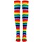 Colorful Rainbow Striped Socks - Over The Knee Clown Striped Costume Accessories Thigh High Stockings for Men, Women and Kids